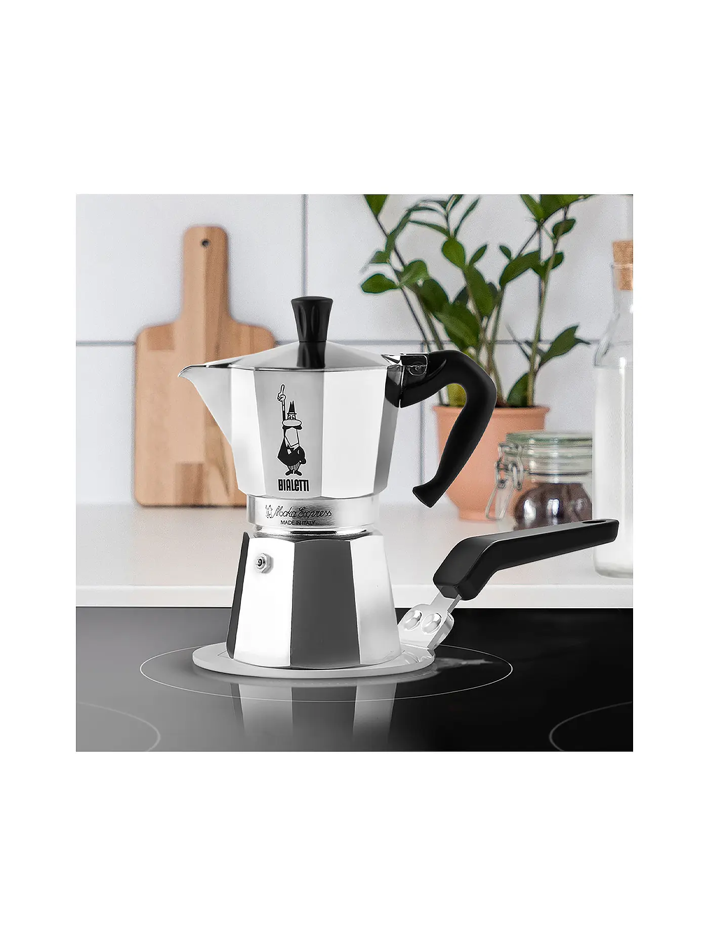 BIALETTI | Induktionsplatte für Espressokocher 13cm Edelstahl | 